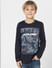 Boys Blue Camo Print Full Sleeves T-shirt_398473+2