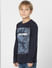 Boys Blue Camo Print Full Sleeves T-shirt_398473+3