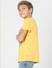 Boys Yellow Logo Print Crew Neck T-shirt_398476+3