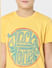 Boys Yellow Logo Print Crew Neck T-shirt_398476+5