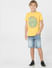 Boys Yellow Logo Print Crew Neck T-shirt_398476+6