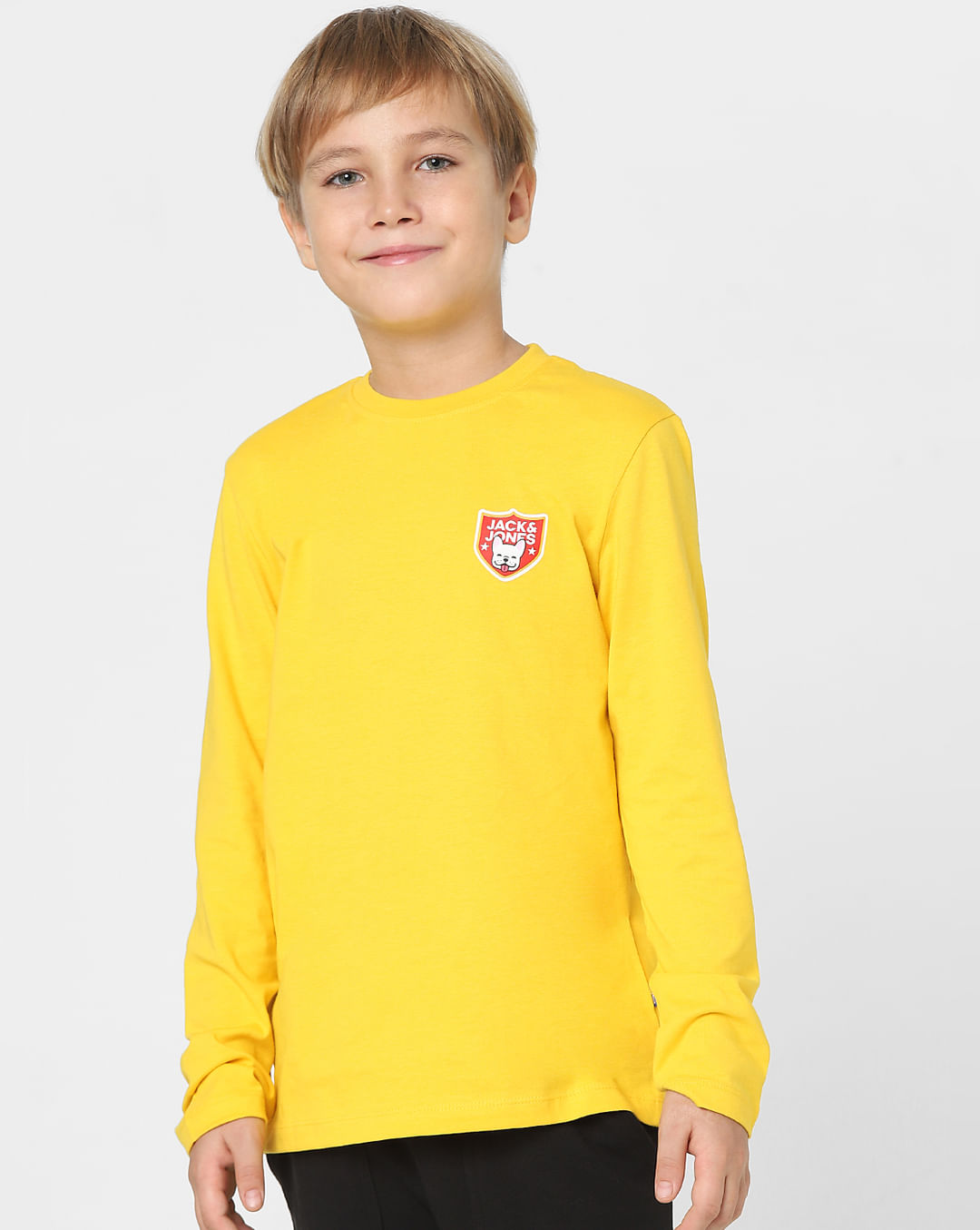 Buy Yellow Crew Neck T-shirt for Boys Online at Jack&Jones Junior ...