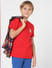 Boys Red Crew Neck T-shirt_398501+1