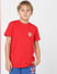 Boys Red Crew Neck T-shirt_398501+2