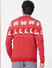 Red Printed Knit Pullover