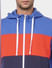 Blue Colourblocked Hooded Sweatshirt_389501+5