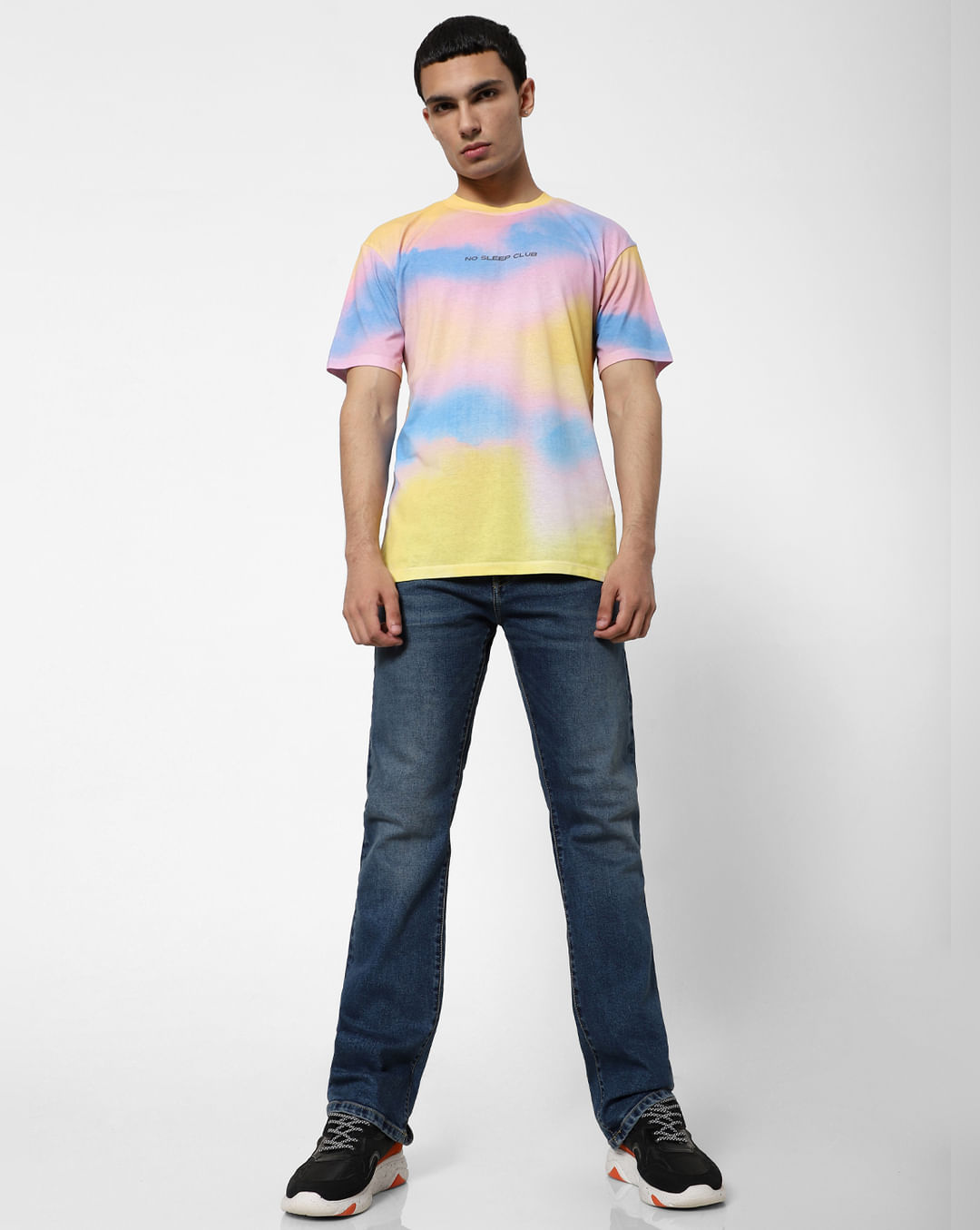 Buy Multi-coloured Tie Dye Crew Neck T-shirt Online in India