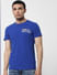 X PAC-MAN Blue Graphic Print Crew Neck T-shirt_383724+2