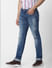 Blue Mid Rise Ben Washed Skinny Jeans