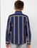 Boys Blue Striped Full Sleeves Shirt_398321+4