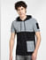 Black Colourblocked Hooded Sweatshirt_399297+2