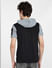 Black Colourblocked Hooded Sweatshirt_399297+4