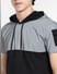 Black Colourblocked Hooded Sweatshirt_399297+5