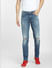 Blue Low Rise Ripped Glenn Slim Fit Jeans_399326+2