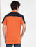 Orange Colourblocked Polo T-shirt_399341+4