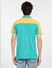 Teal Blue Colourblocked Polo T-shirt_399342+4