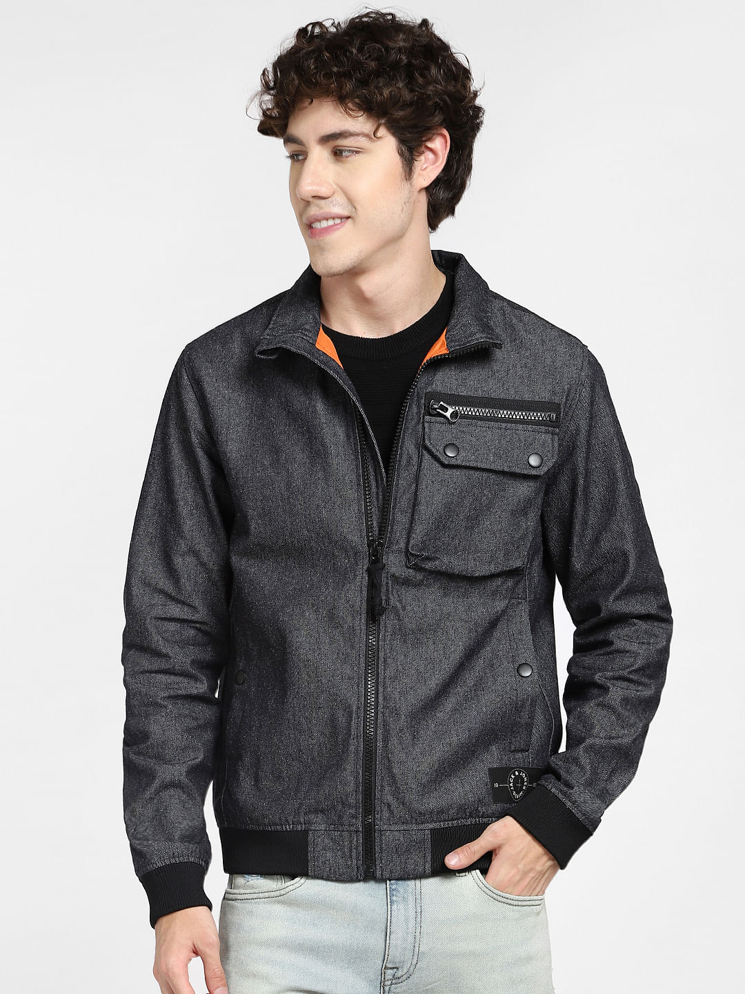 Calvin Klein Jeans American Icon Light Grey Denim Jacket, $69 | Macy's |  Lookastic