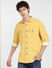 Yellow Dobby Full Sleeves Shirt_399358+2
