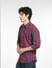 Dark Red Check Full Sleeves Shirt_399366+3