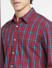 Dark Red Check Full Sleeves Shirt_399366+5