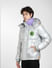 Silver Printed Hooded Puffer Jacket_399376+3