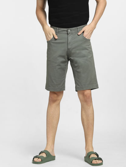 Grey Low Rise Shorts