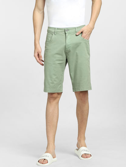 Green Low Rise Shorts
