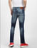 Dark Blue Low Rise Distressed Glenn Slim Jeans_399383+4