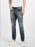 Blue Low Rise Pintuck Detail Regular Jeans_399385+2