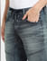 Blue Low Rise Pintuck Detail Regular Jeans_399385+5