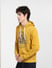 Yellow Logo Print Hooded Sweatshirt_399389+3
