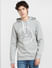 Grey Logo Print Hooded Sweatshirt_399391+2