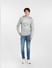 Grey Logo Print Hooded Sweatshirt_399391+6
