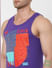 Purple Logo Print Vest