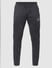 Grey Mid Rise Textured Trackpants_385893+6