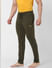 Olive Green Mid Rise Trackpants_385895+3