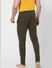 Olive Green Mid Rise Trackpants_385895+4