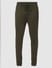Olive Green Mid Rise Trackpants_385895+6