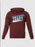 Burgundy Logo Print Hooded Sweatshirt_385899+6