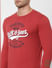 Red Logo Print Full Sleeves Crew Neck T-shirt_385909+5