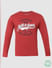 Red Logo Print Full Sleeves Crew Neck T-shirt_385909+6
