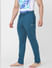 Blue Mid Rise Trackpants_385915+3
