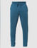Blue Mid Rise Trackpants_385915+6