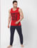 Navy Blue Mid Rise Trackpants_385919+1
