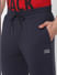 Navy Blue Mid Rise Trackpants_385919+5