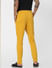 Yellow Mid Rise Logo Print Sweatpants