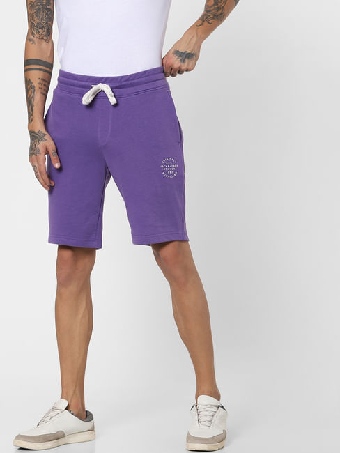 Purple Low Rise Sweatshorts