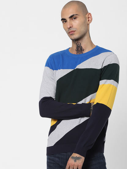 Multi-coloured Colourblocked Pullover