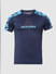 Blue Logo Print Gym T-shirt_386200+6
