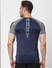 Blue Logo Print Gym T-shirt_386205+4